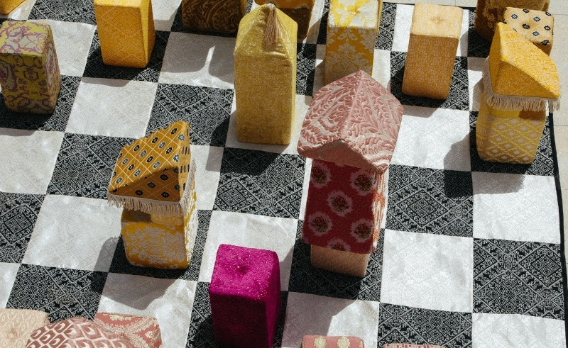 These Giant Chess Pieces Bring Moroccan Textile Traditions to Life