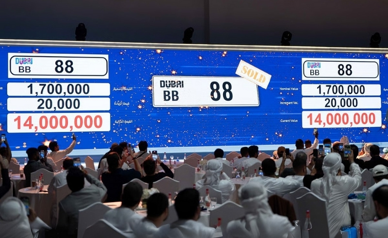 Dubai Number Plate Auction Nets Nearly AED 98 Million