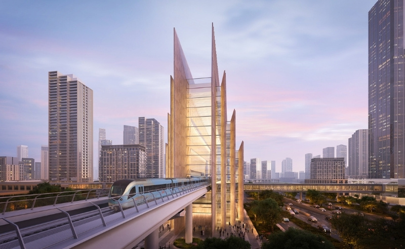 SOM Unveils World’s Tallest Metro Station at Dubai Creek Harbour