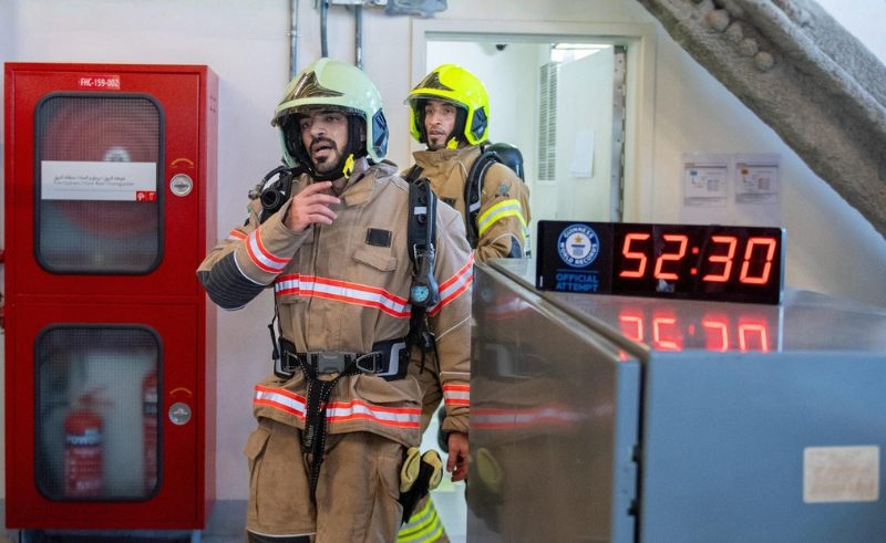 Dubai Civil Defence Sets Guinness Record for Burj Khalifa Stair Climb