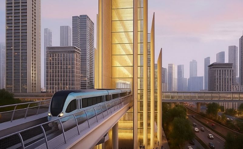 Dubai Metro Blue Line Map Revealed