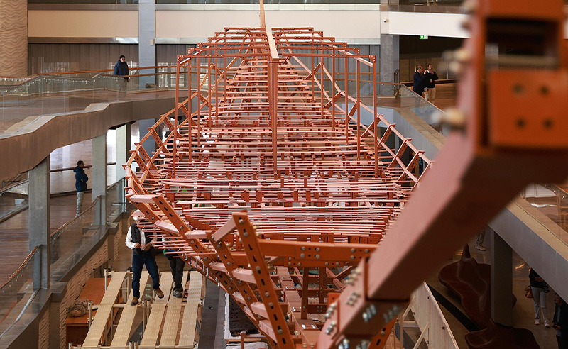 LIVE: First Look at Khufu's Second Boat After Reassembly at GEM