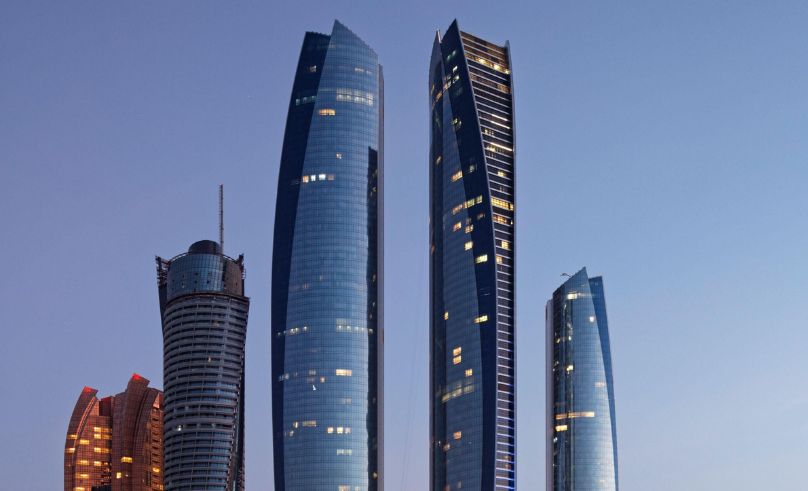 Mother & Child Injured from Fallen Debris at Abi Dhab's Etihad Towers 