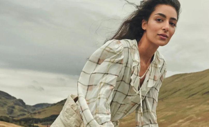 British-Moroccan Model Nora Attal Fronts Barbour SS26 Campaign
