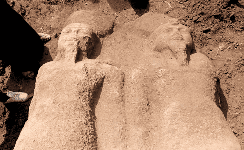 2.2 Metre Ramses II Statue Fragments Discovered in Sharqia