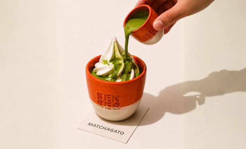 Sense Specialty Coffee is Pouring Matcha Over Soft Serve