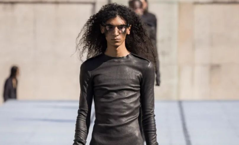 Egyptian Model Omar Zaabalawi Walks Rick Owens SS27 Show