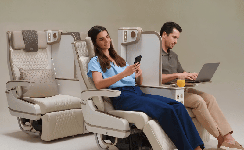 Emirates Adds Electric Privacy Screens to Premium Economy Seats