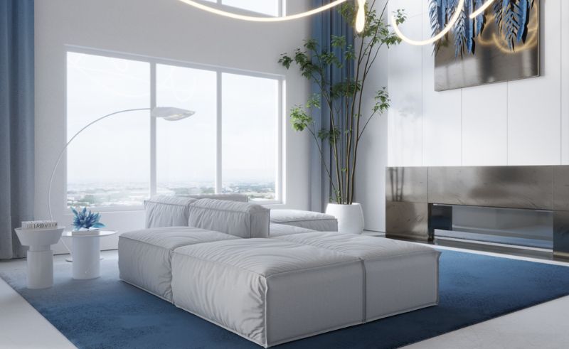 Cerulean Grudge: Vyde Studios’ Visualises Minimal Blue & White Palette