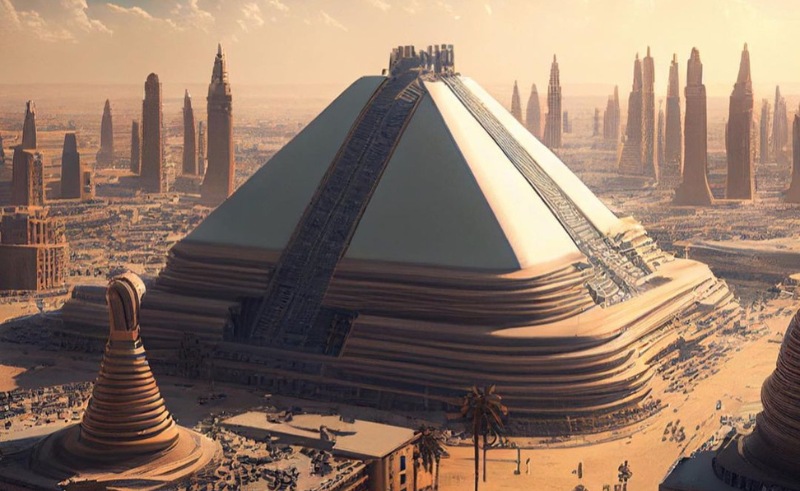 AI-Generated Imagery Envisions Ancient Egyptian Architecture Today