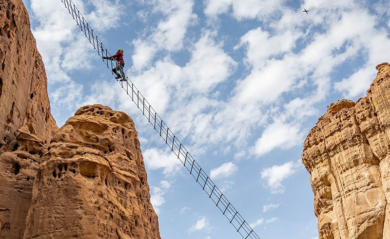 AlUla Unveils Gravity-Defying 85-Metre Swing & Suspended Stairway