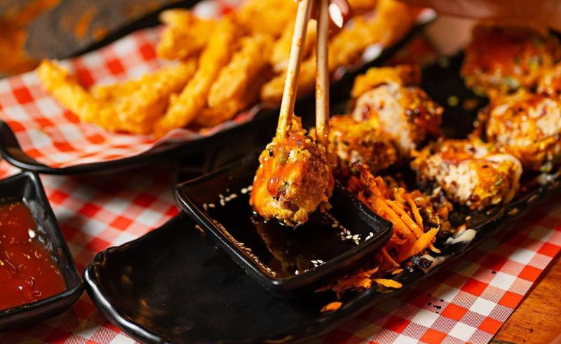 What the Cluck? This Fast Food Hub Makes Chicken Sushi and Doughnuts