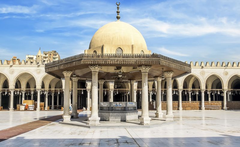 Courtyard of Mosque Amr ibn Al-A'as Has Been Fully Restored