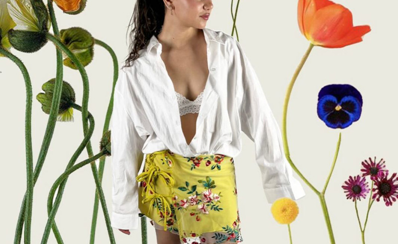 Egyptian Brand Nush Drops Hand Embroidered Mini Skirts
