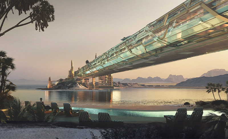 NEOM Unveils 450-Metre-Long Bridge Hotel Over Gulf of Aqaba