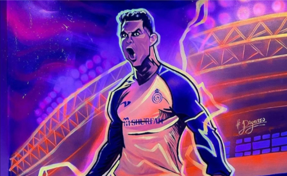 Egyptian Artist Creates Eye-Popping Cristiano Ronaldo Wall Art