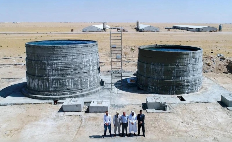 World’s First 3D Printed Concrete Tanks Completed in Kuwait