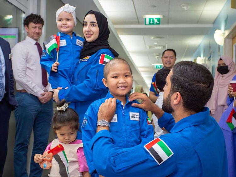 UAE Astronauts Inspire Children with Cancer During Hospital Visit