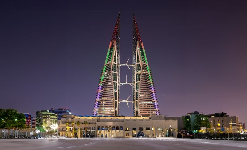 Bahraini Landmarks Light Up With UAE Flag Colours for Eid Al Etihad