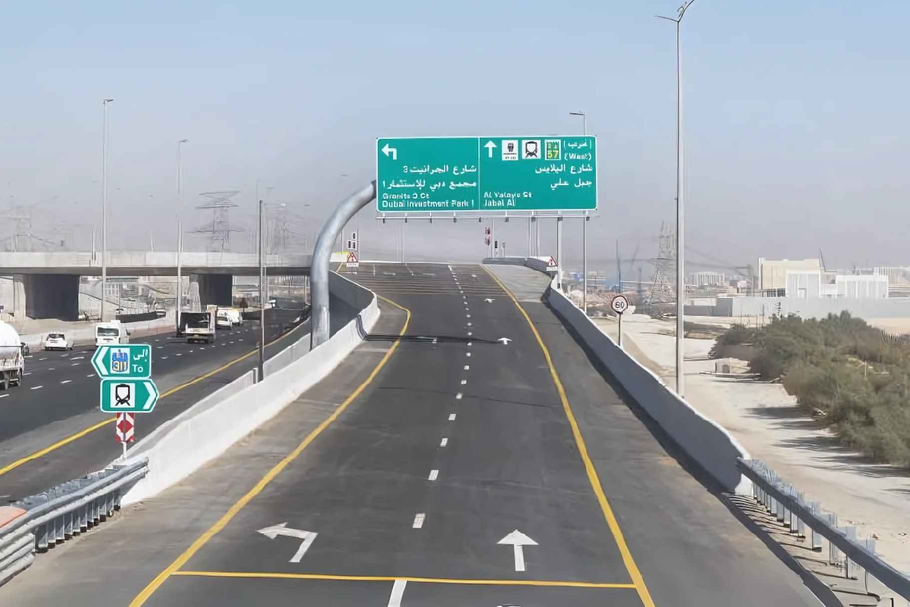 RTA & Etihad Rail Unveil Flyover for Dubai Investment Park Traffic