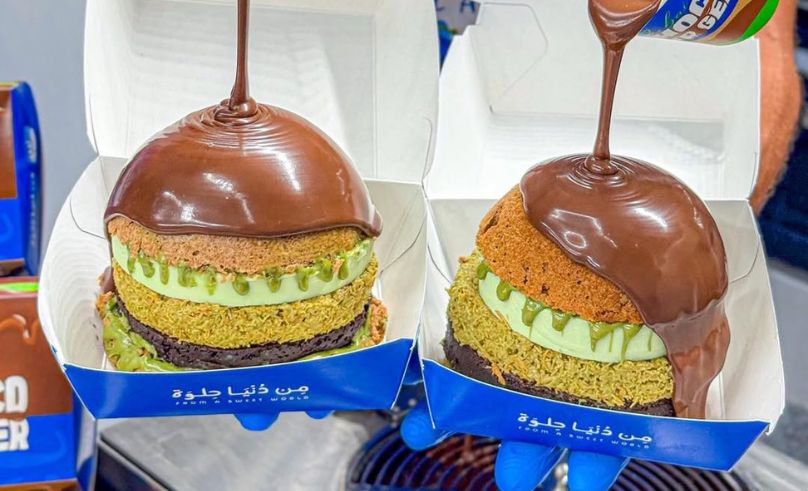 B Laban Just Made a Dubai Chocolate Burger