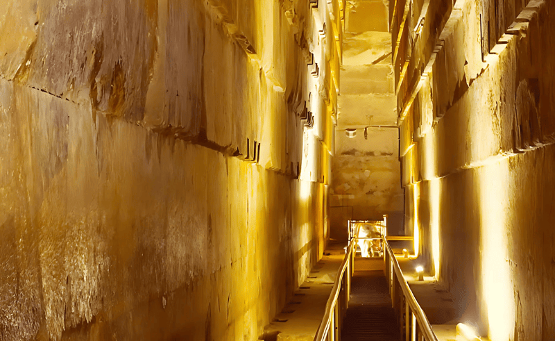 New LED Lights Illuminate Giza Pyramids’ Inner Chambers